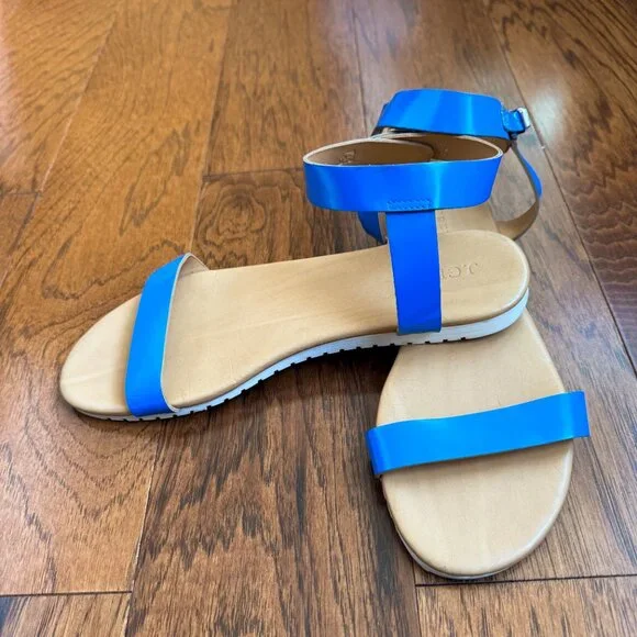 J.Crew | Blue patent leather sandals in Size 9 - Picture 1 of 5